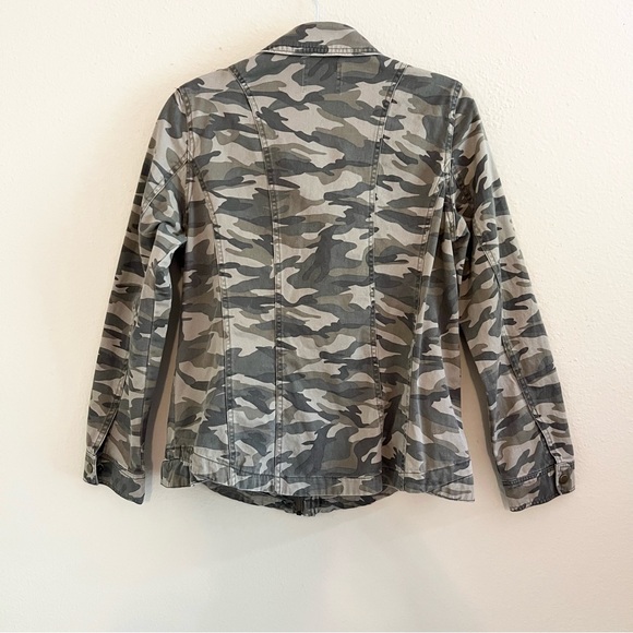 Mudd Camo Trucker Jacket Cotton Zipper Button Size L - Picture 3 of 10